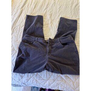 Croft & Barrow Women Forged Iron Corduroy  Cotton Stretch Pants16S tummy control